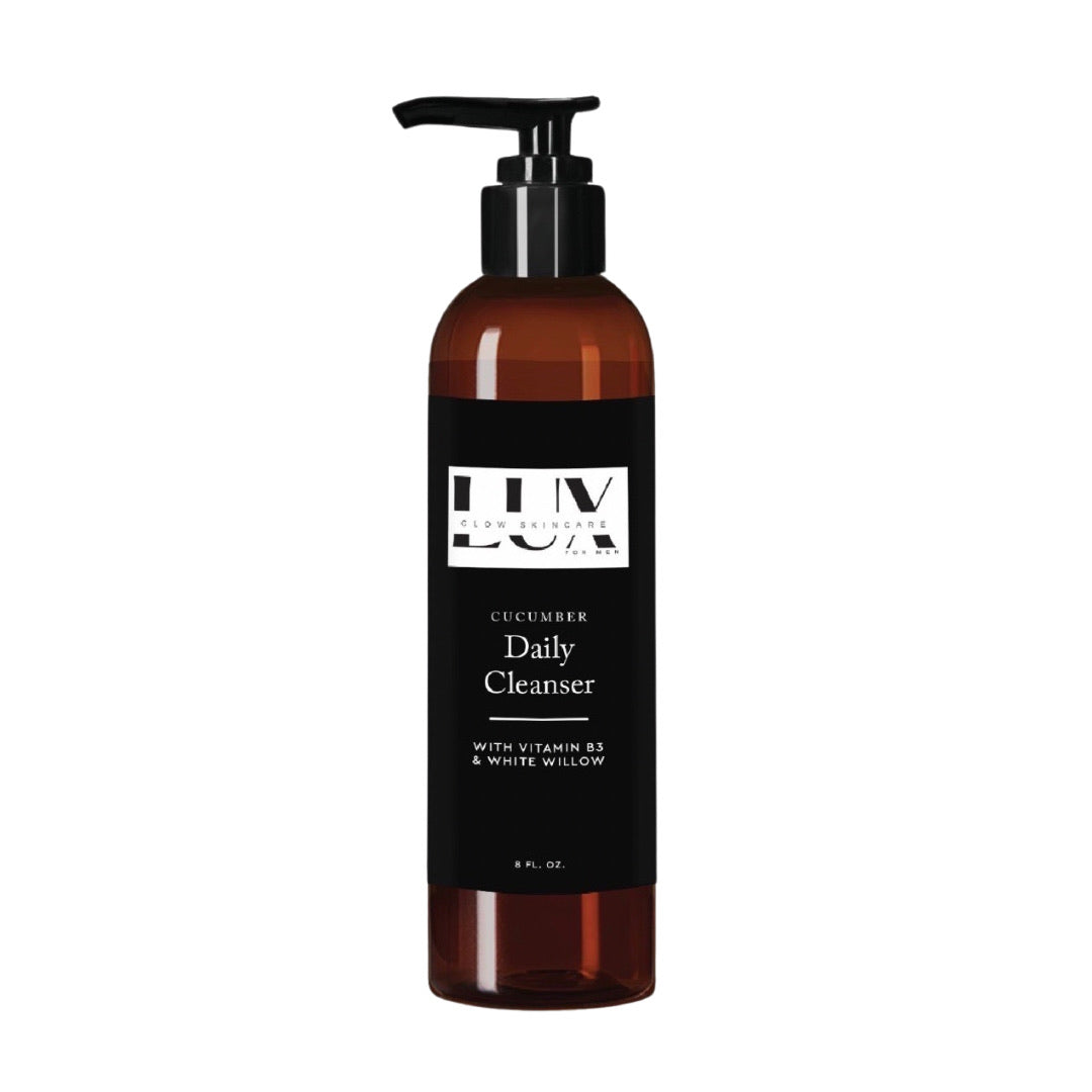 Lux Mens Facial Cleanser: Science meets nature, confidence meets comfort. Clean, gentle formulas for men's unique needs. Discover your best skin, inside and out.