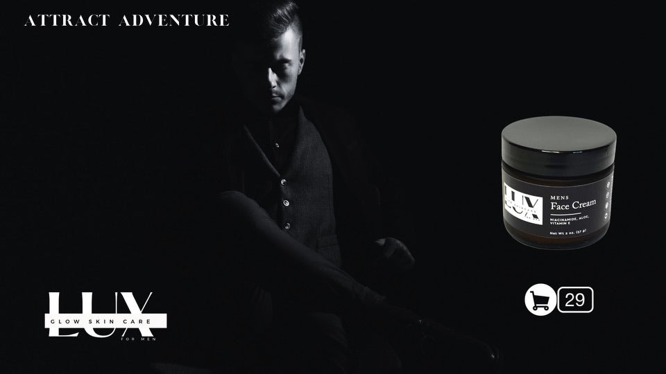 Lux Glow's Men's Face Cream is your daily weapon against wrinkles, shine, and dryness.